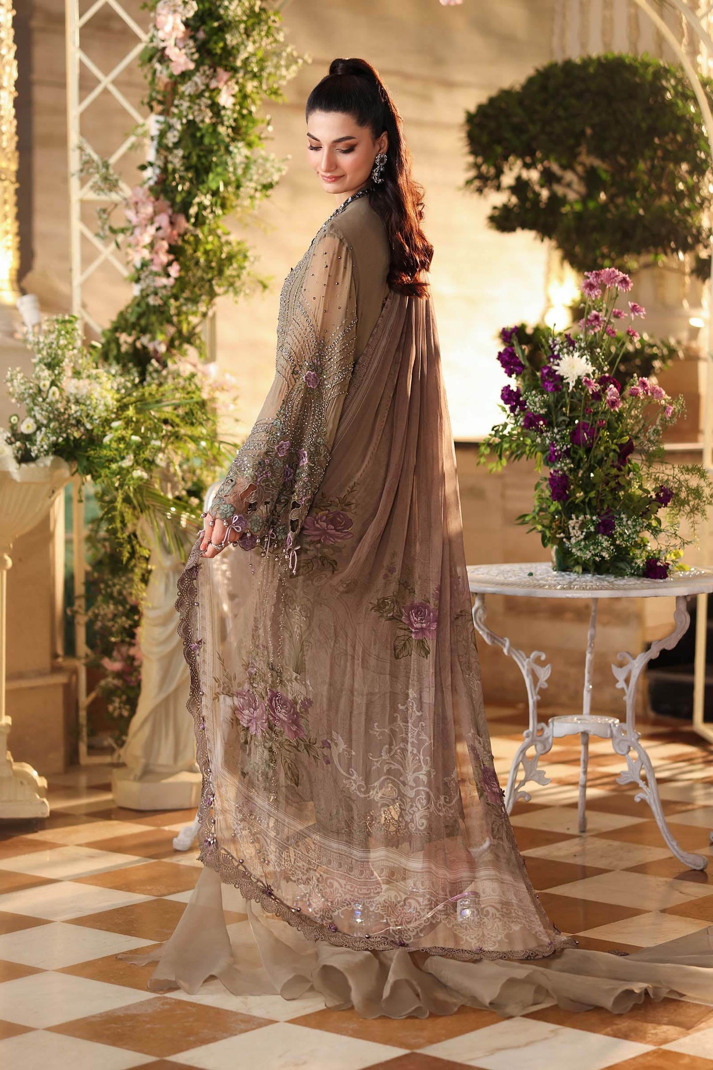 MARIA B Embroidered Chiffon