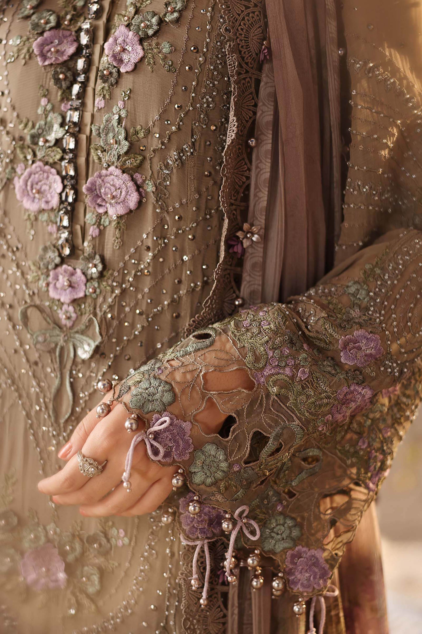 MARIA B Embroidered Chiffon