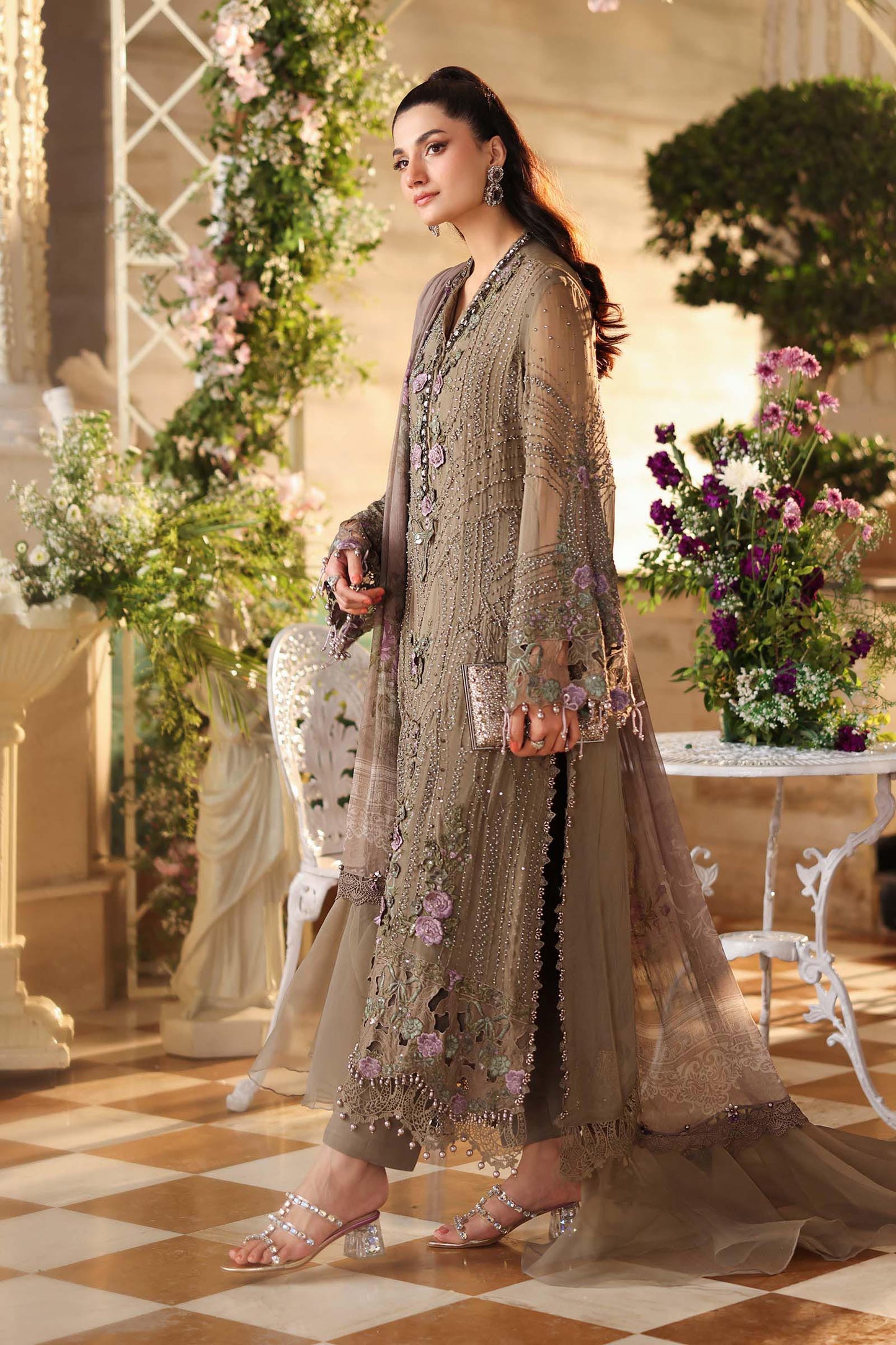 MARIA B Embroidered Chiffon