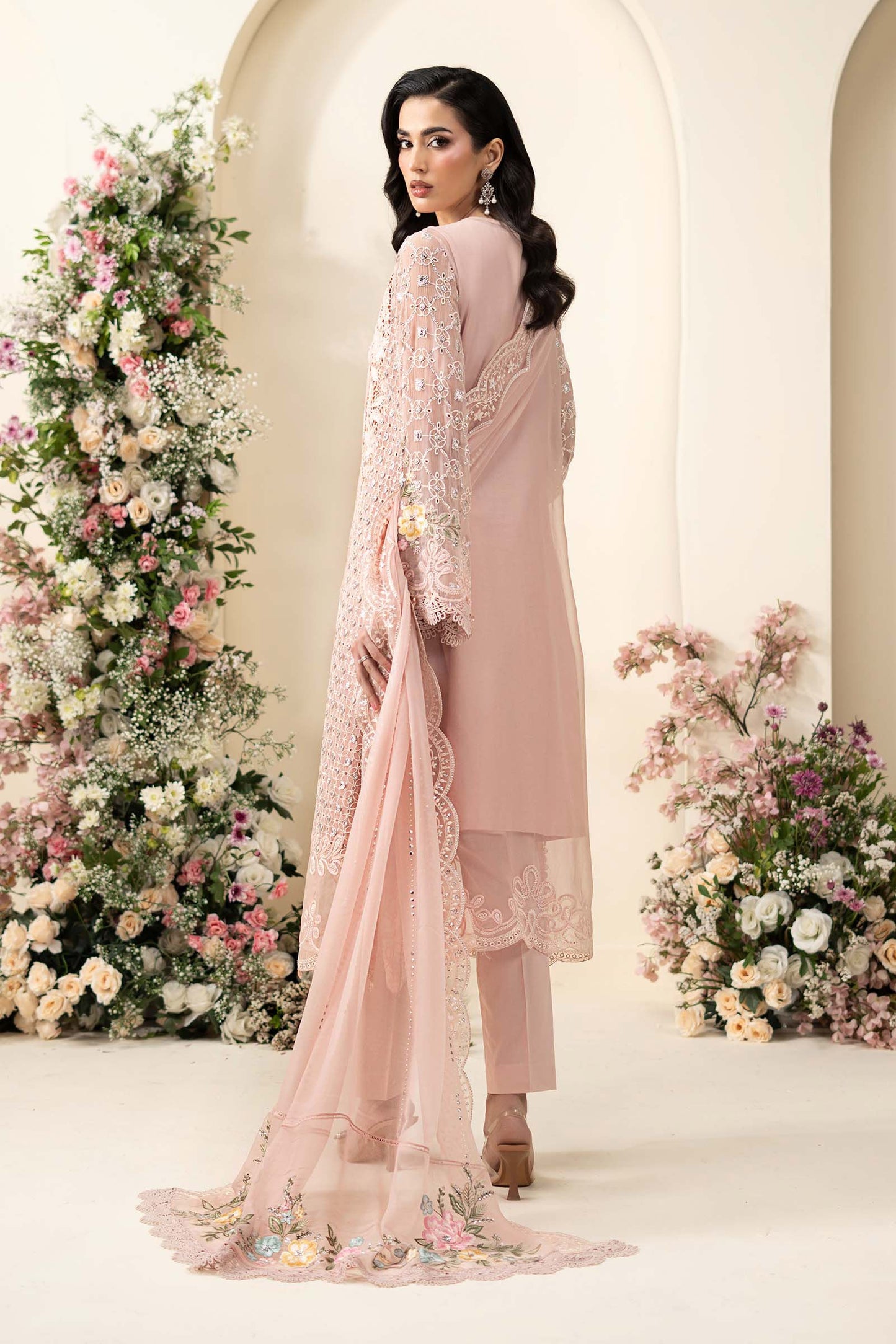 MARIA B Embroidered Chiffon