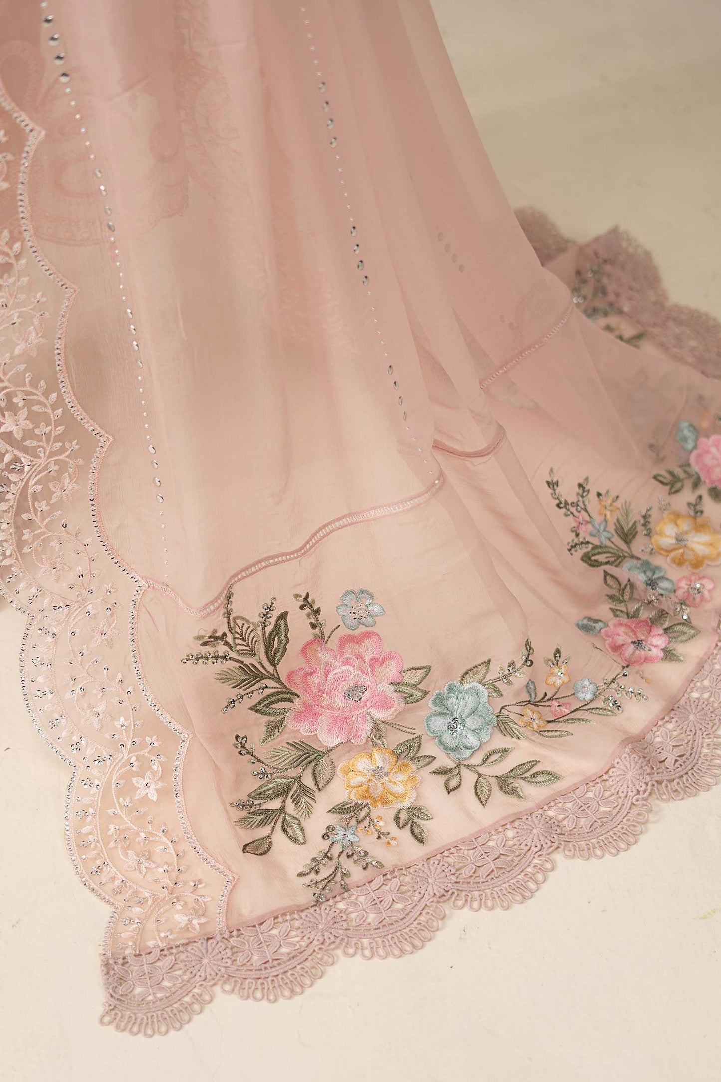MARIA B Embroidered Chiffon