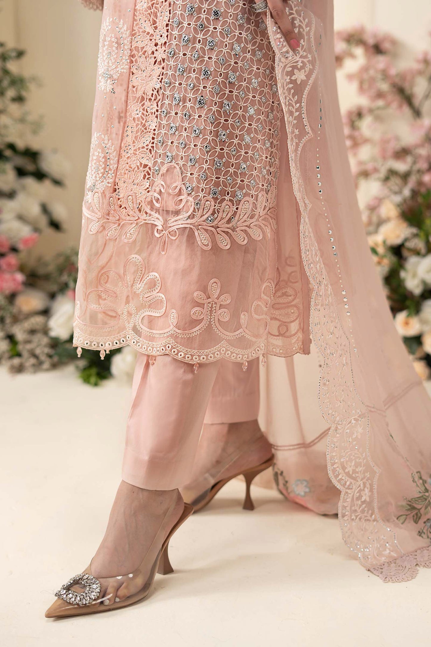MARIA B Embroidered Chiffon