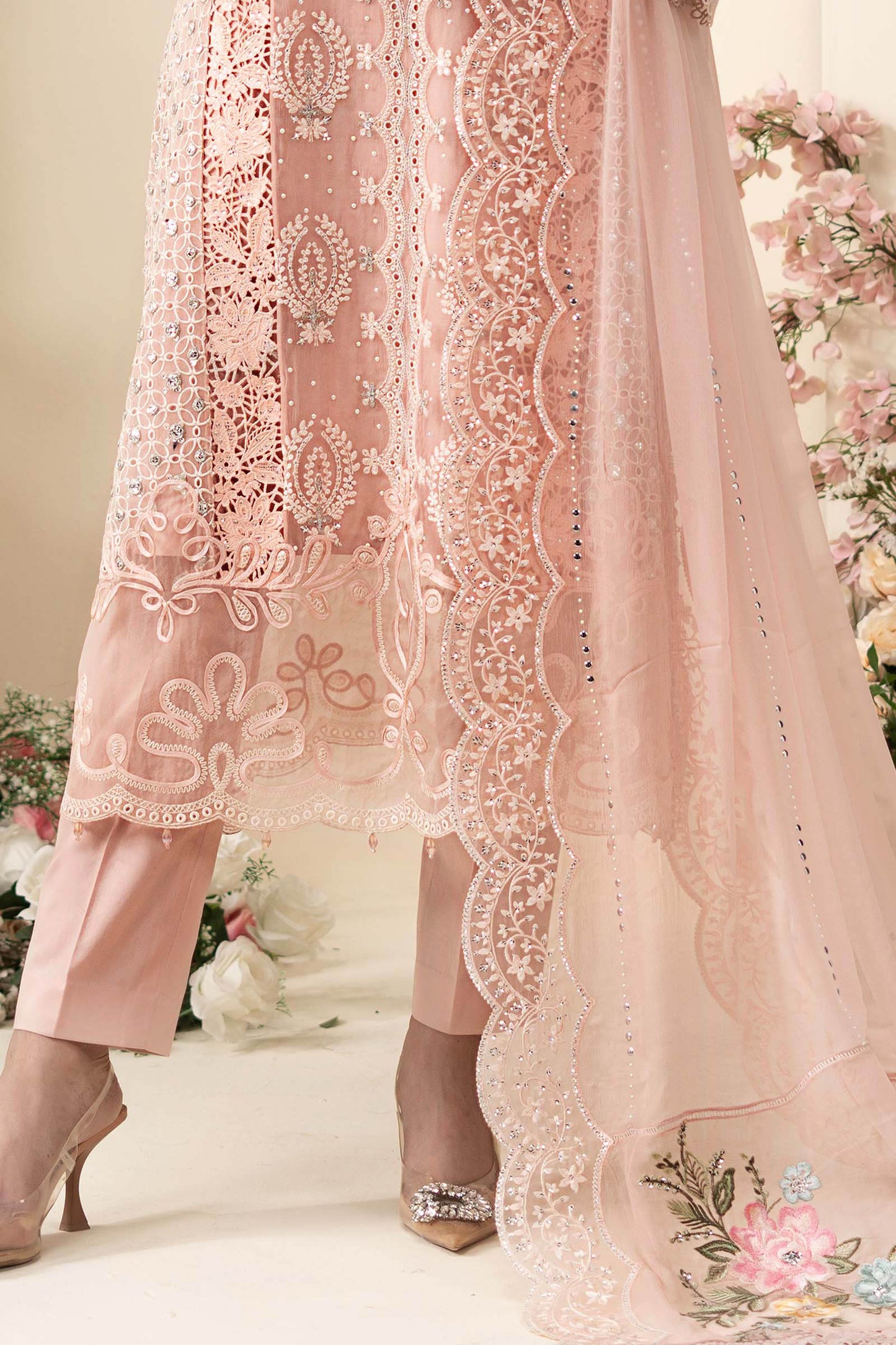 MARIA B Embroidered Chiffon