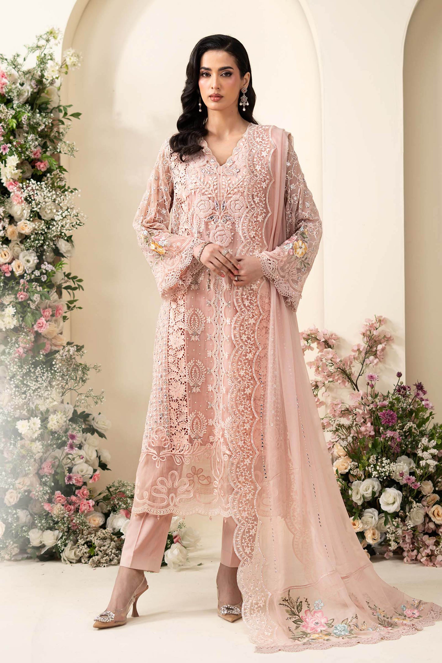MARIA B Embroidered Chiffon