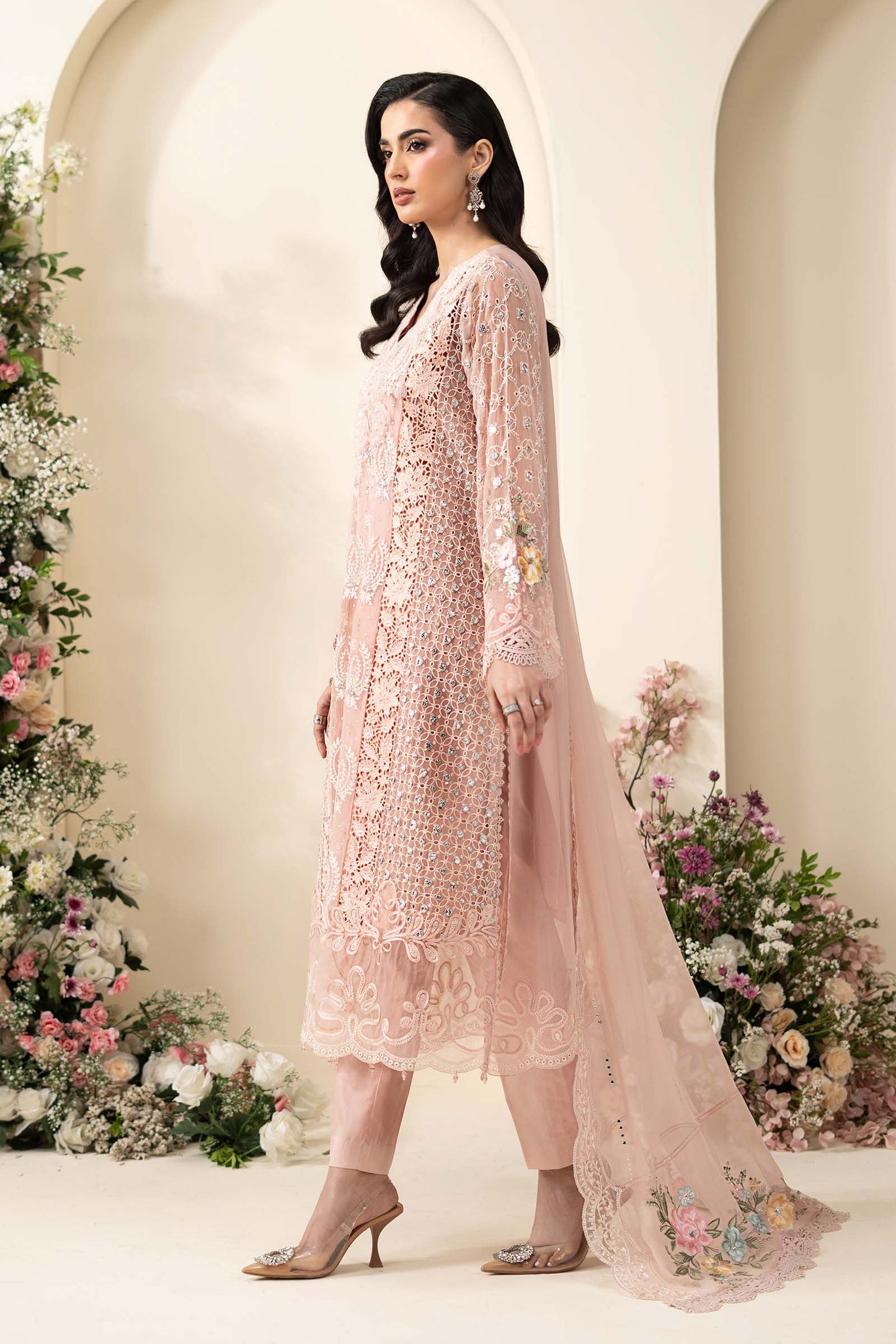 MARIA B Embroidered Chiffon