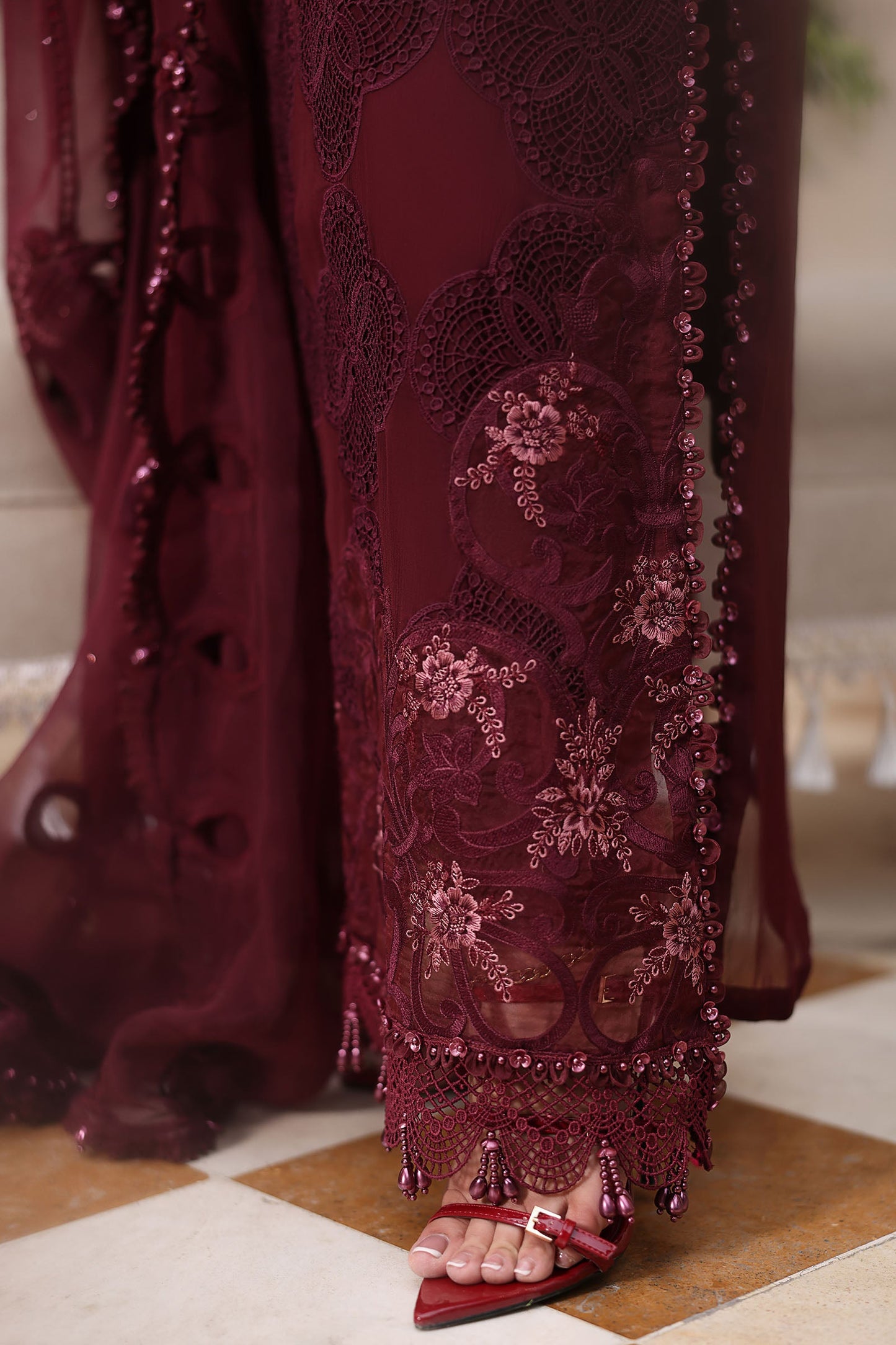 MARIA B Embroidered Chiffon