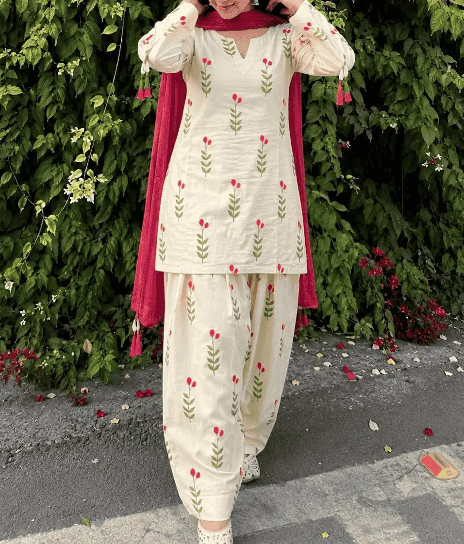 Indian Kurti Printed 3pc
