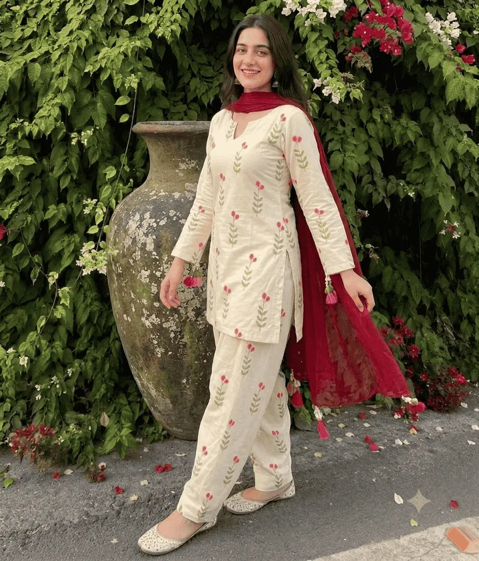 Indian Kurti Printed 3pc