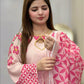 Afsheen Pink Printed 3pc