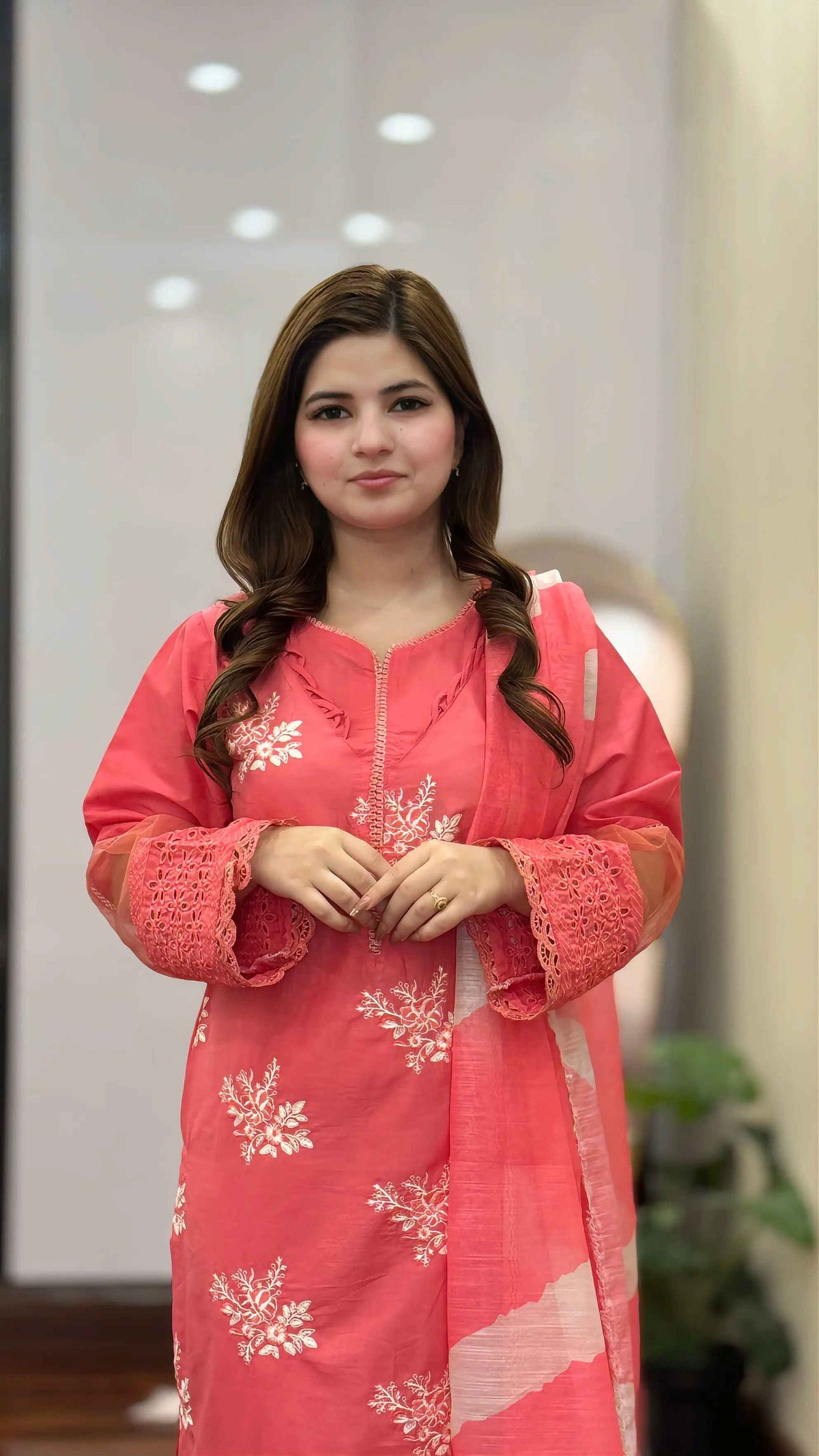 Horiya Emb Pink 3pc