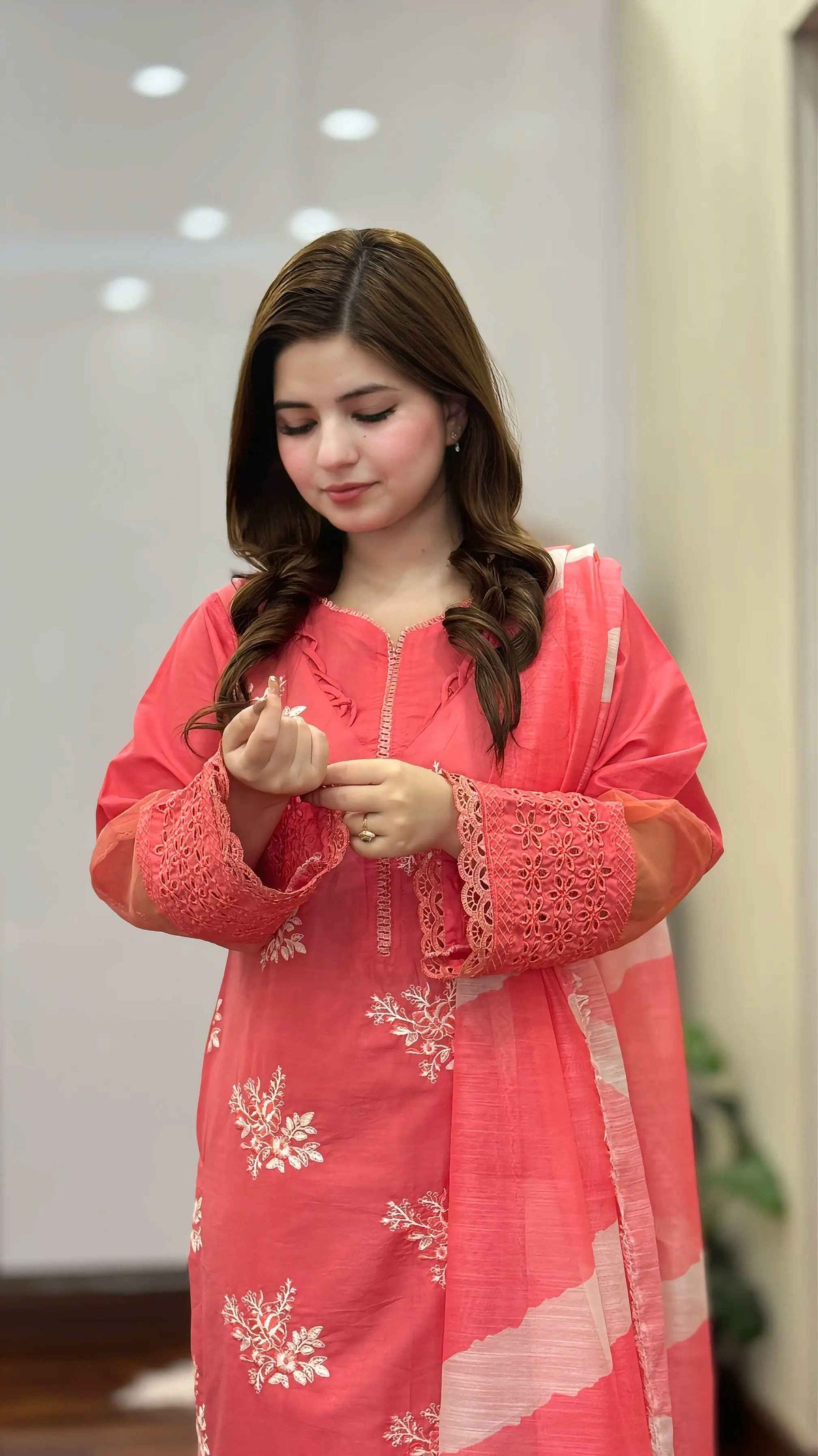Horiya Emb Pink 3pc