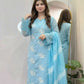 Horiya SkyBlue Emb 3pc
