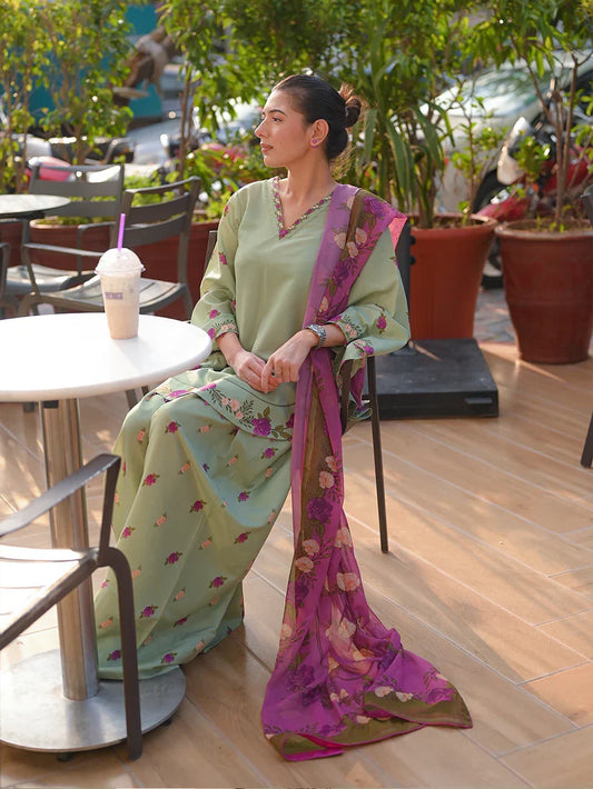 Celadon Printed 3pc