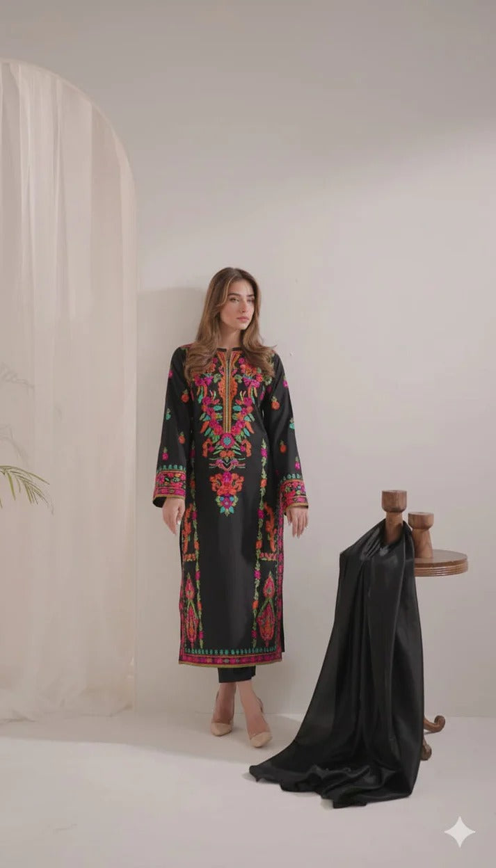 Riwaaj Emb Black 3pc
