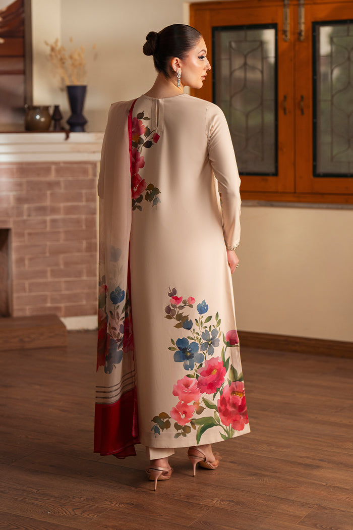 Komal Printed with Handwork 3pc
