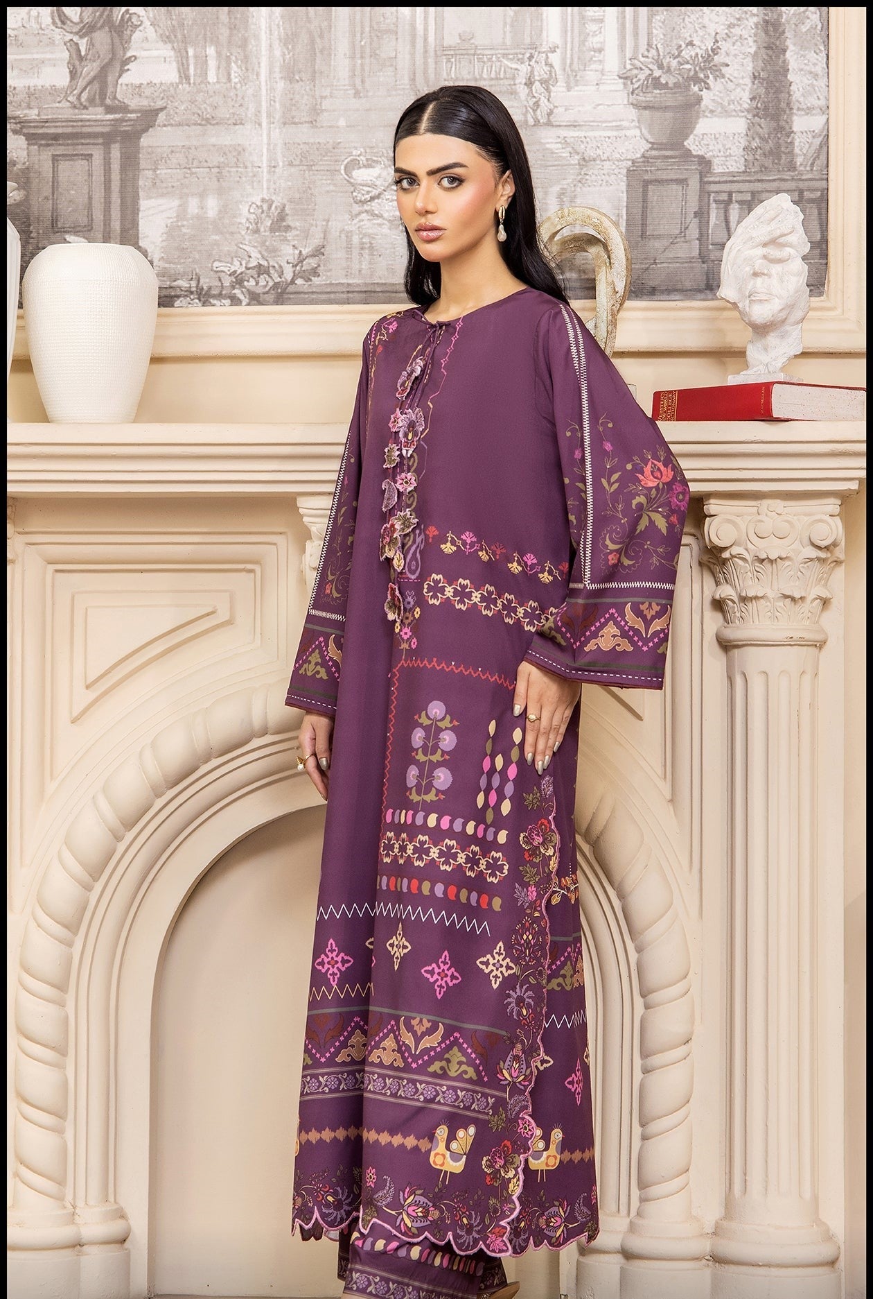 Nusrat Printed 2pc Poly Lawn